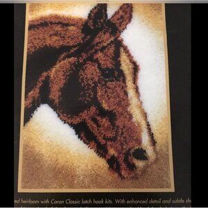Caron Classics Latch Hook Kit Horse Art # CC0103 20 “ x 30 “ Horse Head
